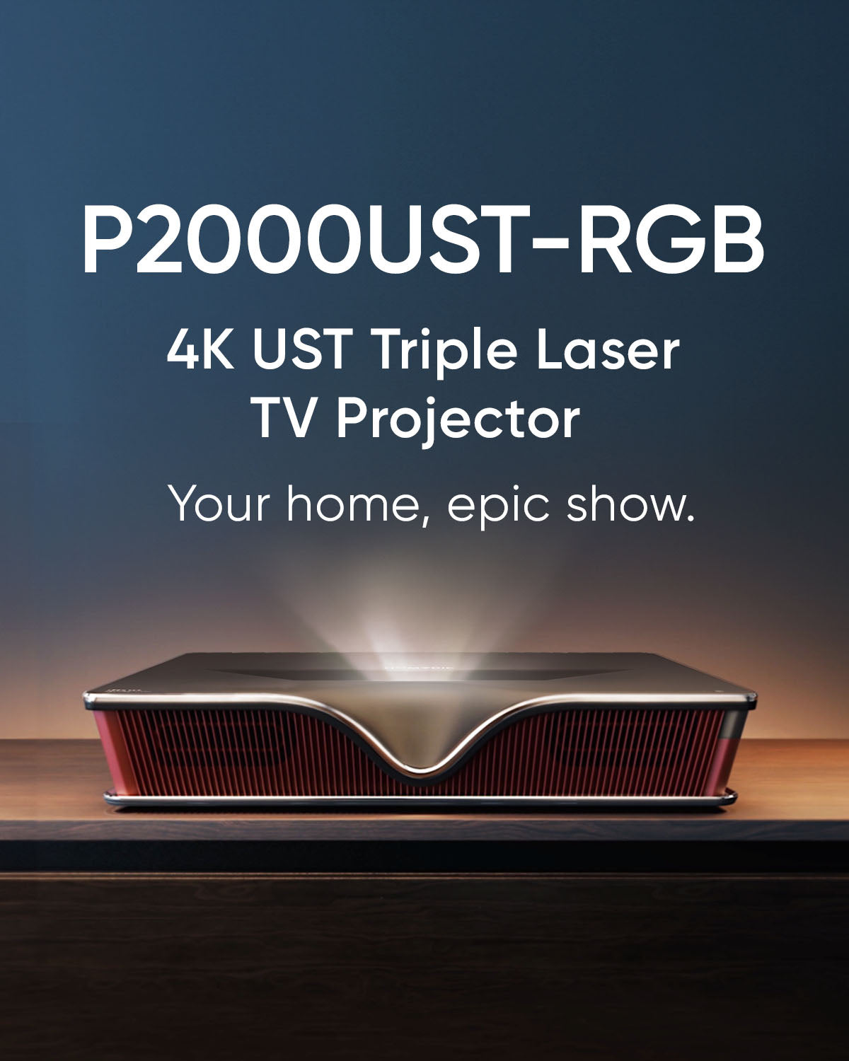 P2000UST-RGB 4K ultra short throw triple laser tv projector